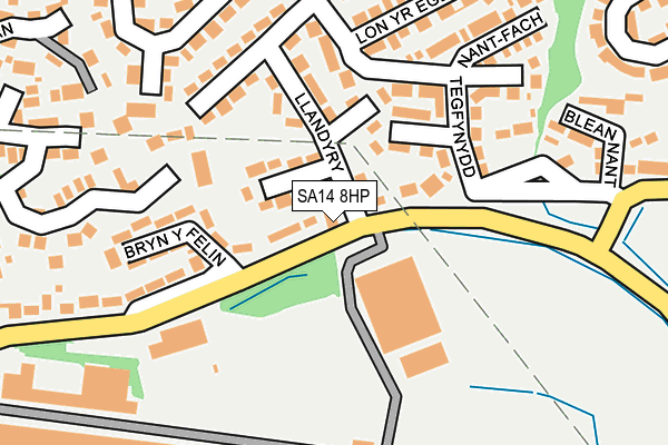 SA14 8HP map - OS OpenMap – Local (Ordnance Survey)