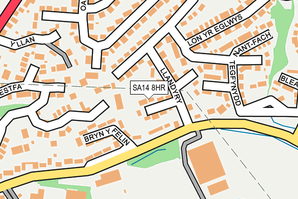 SA14 8HR map - OS OpenMap – Local (Ordnance Survey)