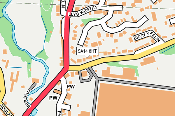 SA14 8HT map - OS OpenMap – Local (Ordnance Survey)