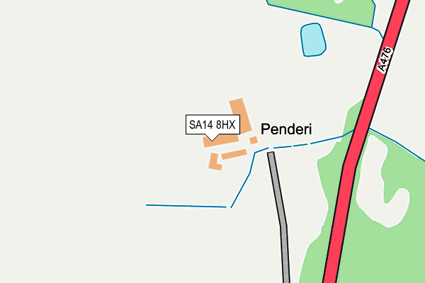 SA14 8HX map - OS OpenMap – Local (Ordnance Survey)