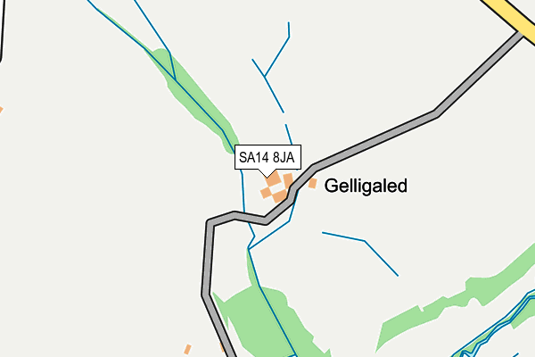 SA14 8JA map - OS OpenMap – Local (Ordnance Survey)
