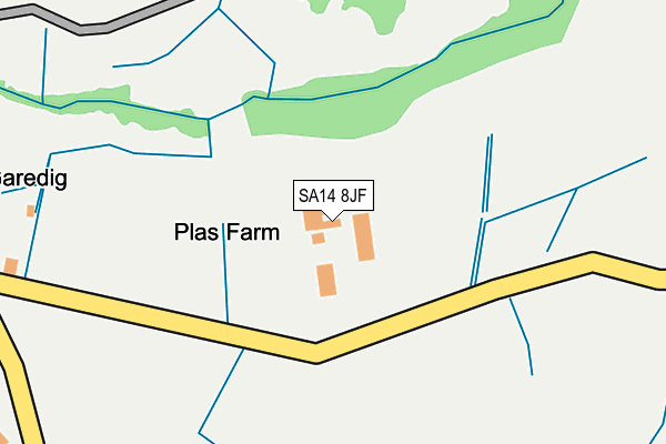 SA14 8JF map - OS OpenMap – Local (Ordnance Survey)