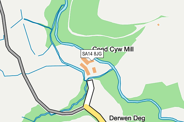 SA14 8JG map - OS OpenMap – Local (Ordnance Survey)