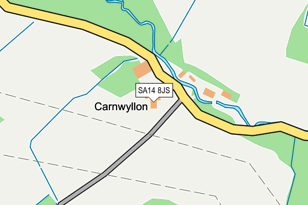 SA14 8JS map - OS OpenMap – Local (Ordnance Survey)