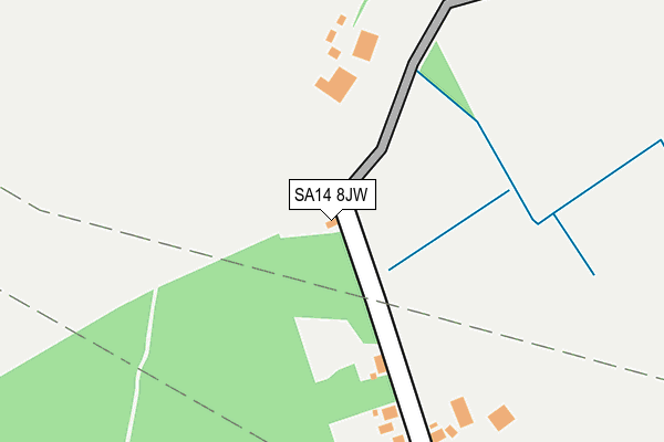 SA14 8JW map - OS OpenMap – Local (Ordnance Survey)