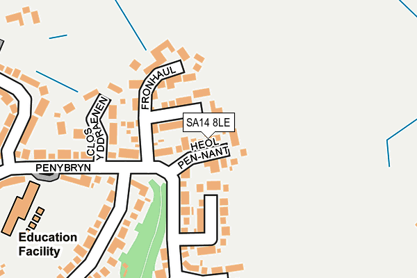 SA14 8LE map - OS OpenMap – Local (Ordnance Survey)