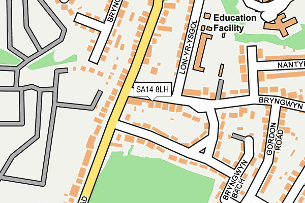 SA14 8LH map - OS OpenMap – Local (Ordnance Survey)