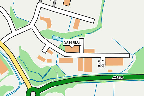 SA14 8LQ map - OS OpenMap – Local (Ordnance Survey)