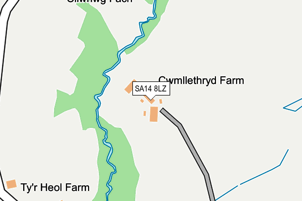 SA14 8LZ map - OS OpenMap – Local (Ordnance Survey)