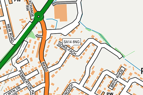 SA14 8NG map - OS OpenMap – Local (Ordnance Survey)