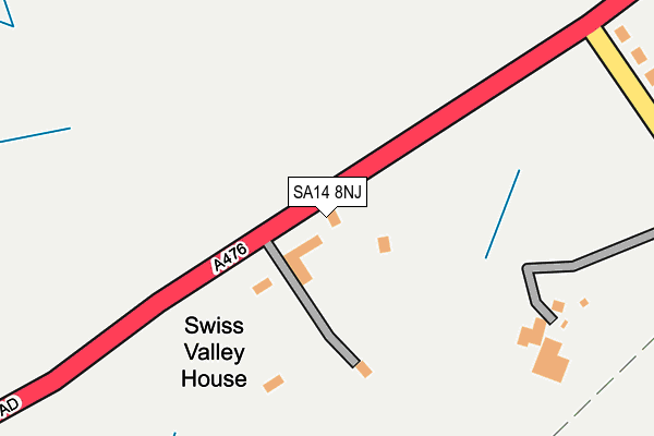 SA14 8NJ map - OS OpenMap – Local (Ordnance Survey)