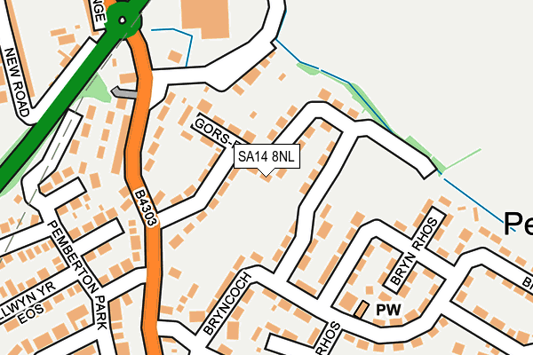 SA14 8NL map - OS OpenMap – Local (Ordnance Survey)