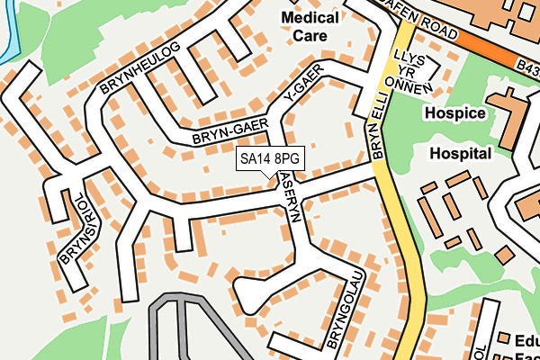 SA14 8PG map - OS OpenMap – Local (Ordnance Survey)