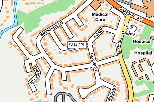 SA14 8PH map - OS OpenMap – Local (Ordnance Survey)