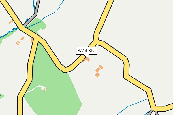 SA14 8PJ map - OS OpenMap – Local (Ordnance Survey)