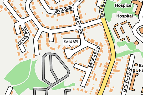 SA14 8PL map - OS OpenMap – Local (Ordnance Survey)