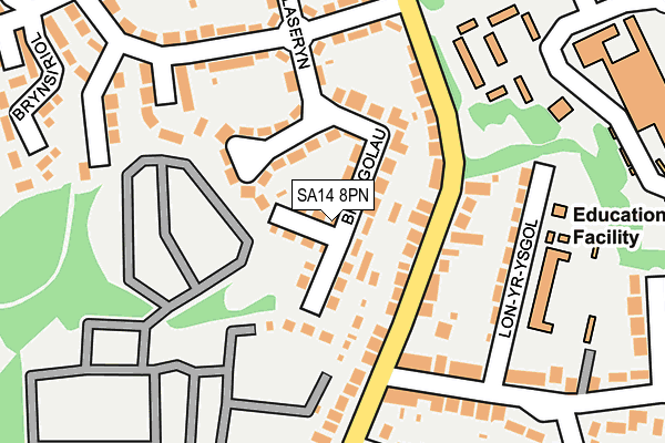 SA14 8PN map - OS OpenMap – Local (Ordnance Survey)