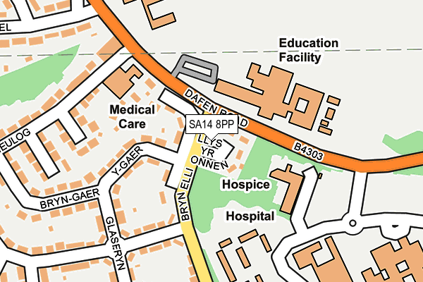 SA14 8PP map - OS OpenMap – Local (Ordnance Survey)