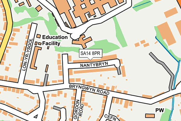 SA14 8PR map - OS OpenMap – Local (Ordnance Survey)