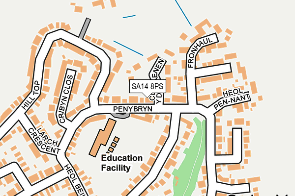 SA14 8PS map - OS OpenMap – Local (Ordnance Survey)