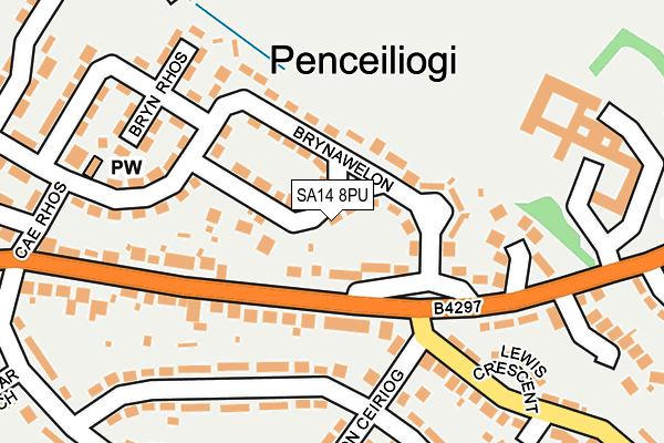 SA14 8PU map - OS OpenMap – Local (Ordnance Survey)