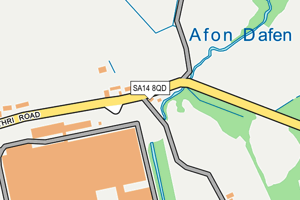 SA14 8QD map - OS OpenMap – Local (Ordnance Survey)