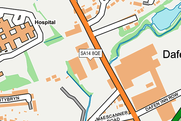 SA14 8QE map - OS OpenMap – Local (Ordnance Survey)