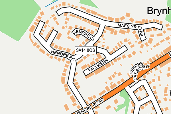 SA14 8QS map - OS OpenMap – Local (Ordnance Survey)