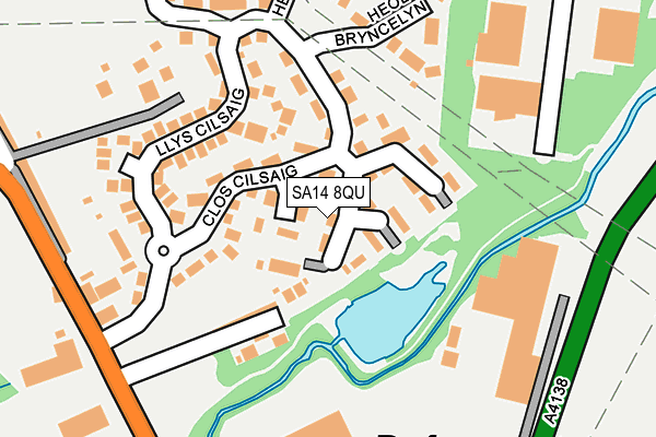 SA14 8QU map - OS OpenMap – Local (Ordnance Survey)