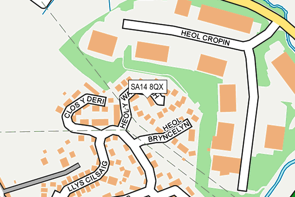 SA14 8QX map - OS OpenMap – Local (Ordnance Survey)