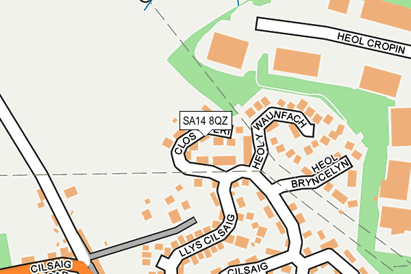 SA14 8QZ map - OS OpenMap – Local (Ordnance Survey)
