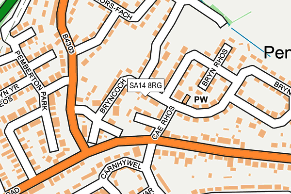 SA14 8RG map - OS OpenMap – Local (Ordnance Survey)