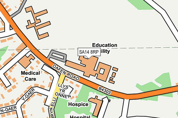 SA14 8RP map - OS OpenMap – Local (Ordnance Survey)