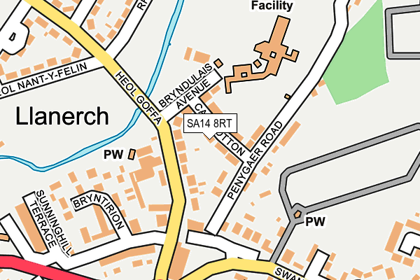 SA14 8RT map - OS OpenMap – Local (Ordnance Survey)