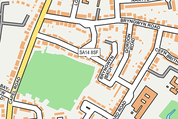 SA14 8SF map - OS OpenMap – Local (Ordnance Survey)