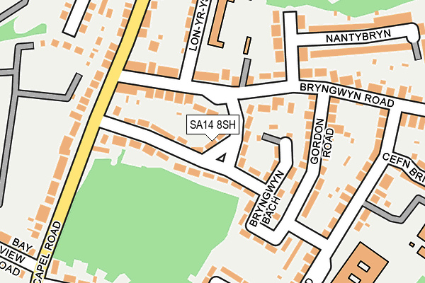 SA14 8SH map - OS OpenMap – Local (Ordnance Survey)