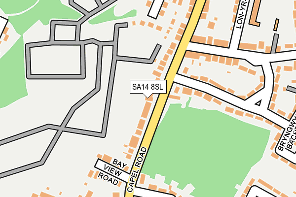 SA14 8SL map - OS OpenMap – Local (Ordnance Survey)