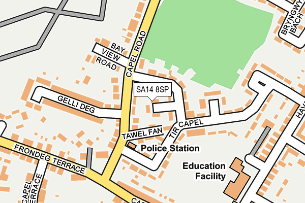 SA14 8SP map - OS OpenMap – Local (Ordnance Survey)
