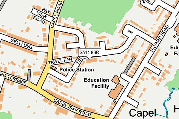 SA14 8SR map - OS OpenMap – Local (Ordnance Survey)