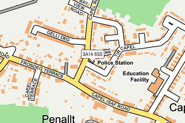 SA14 8SS map - OS OpenMap – Local (Ordnance Survey)