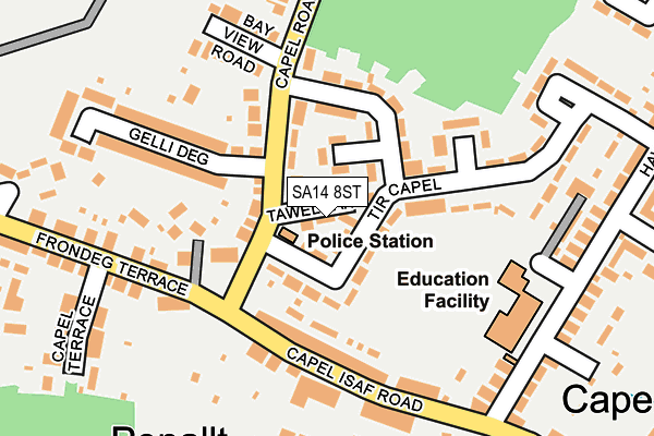 SA14 8ST map - OS OpenMap – Local (Ordnance Survey)