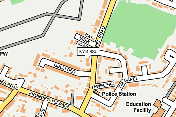 SA14 8SU map - OS OpenMap – Local (Ordnance Survey)