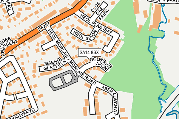 SA14 8SX map - OS OpenMap – Local (Ordnance Survey)