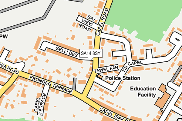 SA14 8SY map - OS OpenMap – Local (Ordnance Survey)