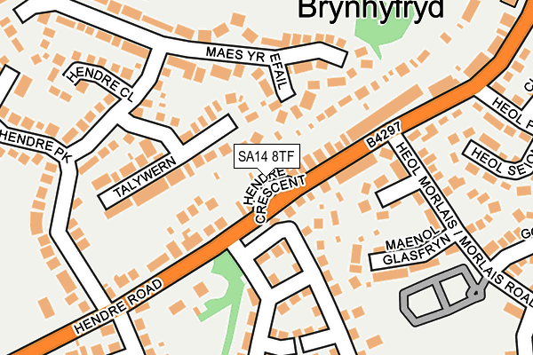 SA14 8TF map - OS OpenMap – Local (Ordnance Survey)