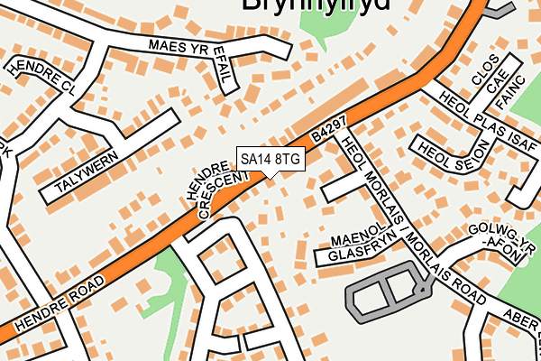 SA14 8TG map - OS OpenMap – Local (Ordnance Survey)