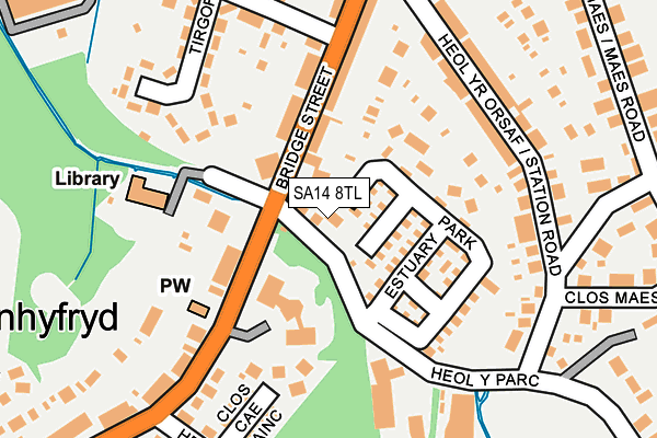 SA14 8TL map - OS OpenMap – Local (Ordnance Survey)