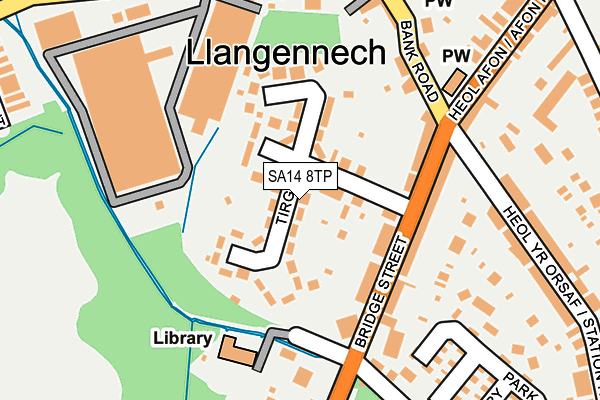 SA14 8TP map - OS OpenMap – Local (Ordnance Survey)