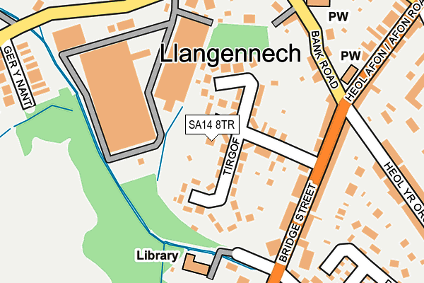 SA14 8TR map - OS OpenMap – Local (Ordnance Survey)