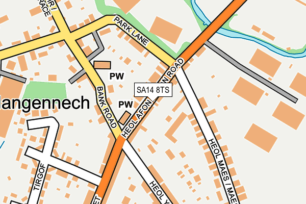 SA14 8TS map - OS OpenMap – Local (Ordnance Survey)